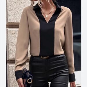 Cozyease colour block blouse